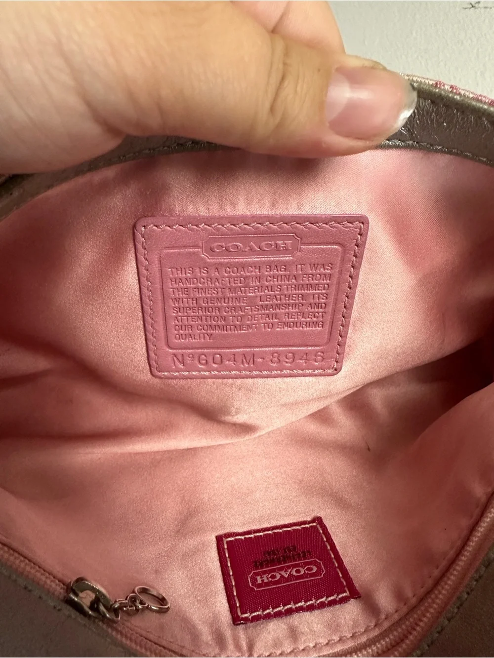 Coach Pink Signature Jacquard Shoulder Clutch